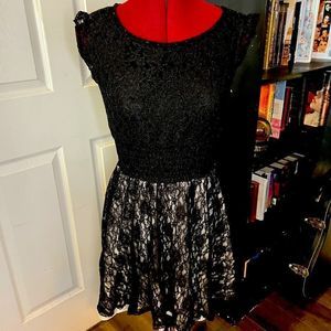 Black lace and cream dress. Women’s size Small. American Rag brand.